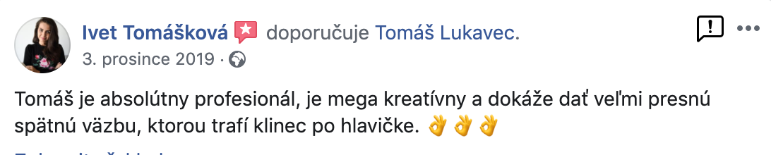 Reference - Ivet Tomášková